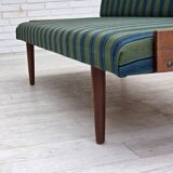 1970s, Danish daybed, furniture wool, solid teak wood, original condition.