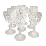 Suite of 10 glasses a porto or wine cooked lemberg cristal de lorraine