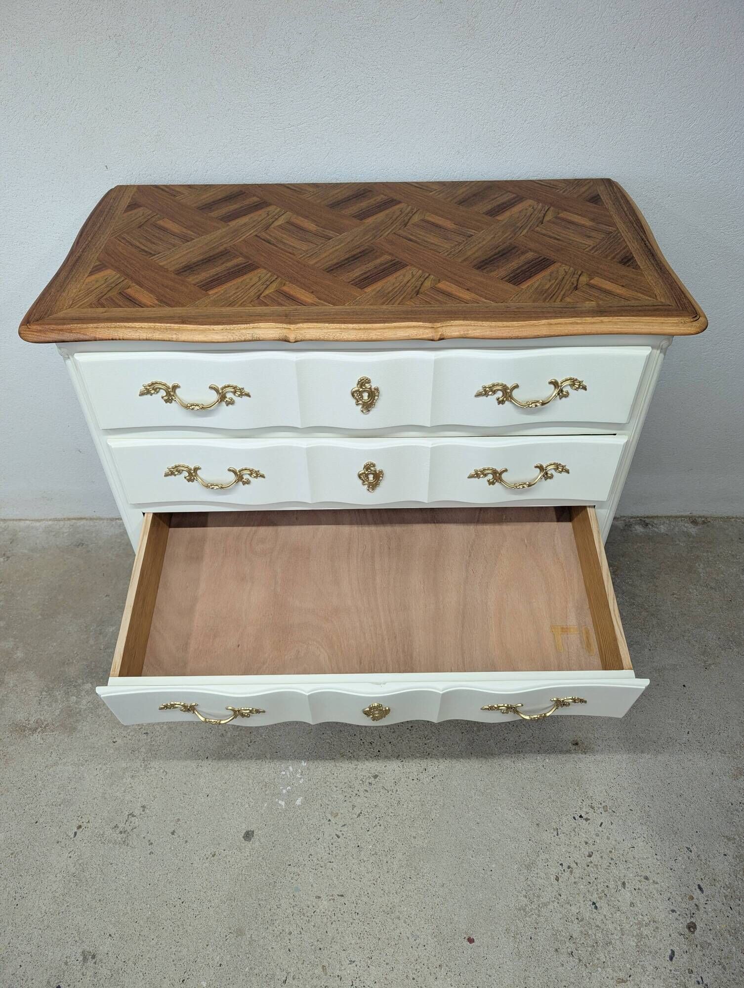 Vintage walnut commode refurbished