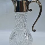 Carafe ancienne en cristal et plaqué argent