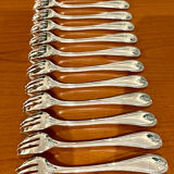 Christofle Malmaison 12 oyster forks, new condition