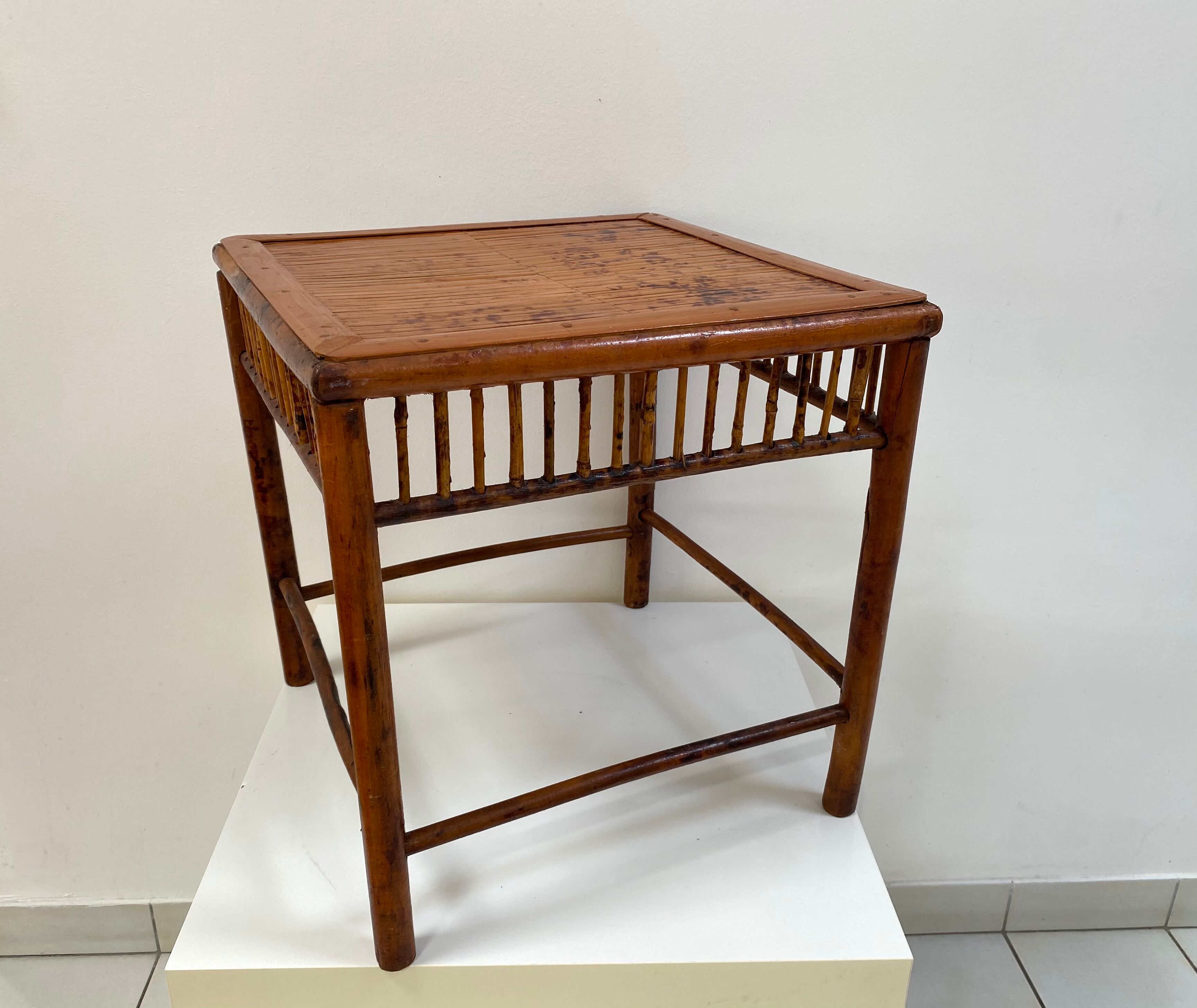 Vintage bamboo coffee table