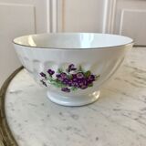 Serrated bowl with flowers limoges 50s