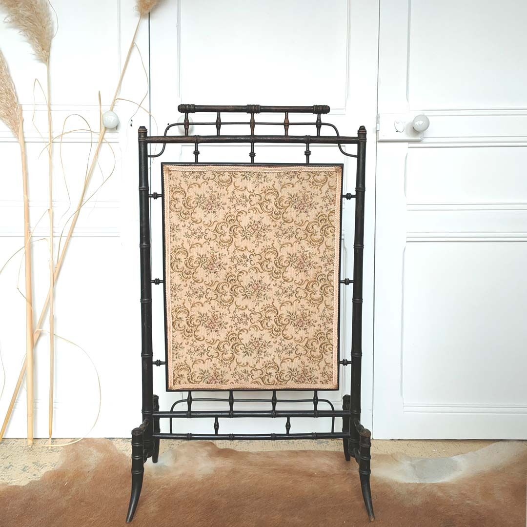 Napoleon III bamboo fireplace screen