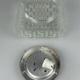 1960s 1970s Lamp Light Ceiling Flush Mount Glass German Design