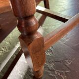 Antique oak straw chairs with high backs