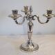 Silver metal candelabra