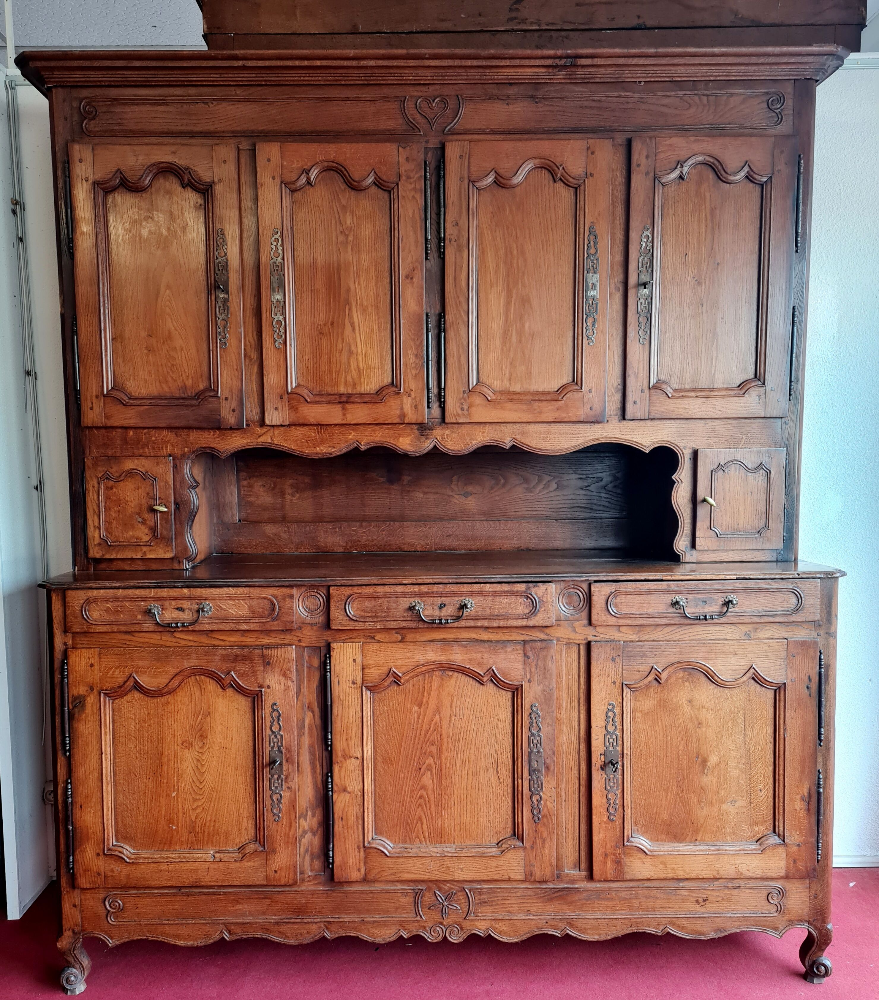 Louis XV era wedding buffet in solid elm