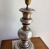 Turned wood lamp base - vintage