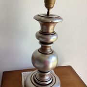 Turned wood lamp base - vintage