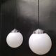 Suspensions boules opalines