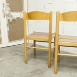Modernist convertible oval table set and 4 matching chairs 1990