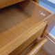 Large vintage double-sided executive desk in oak wood from the 70s