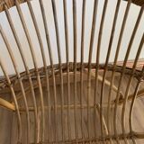 Fauteuil coquille en rotin