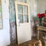 Old wooden glass door