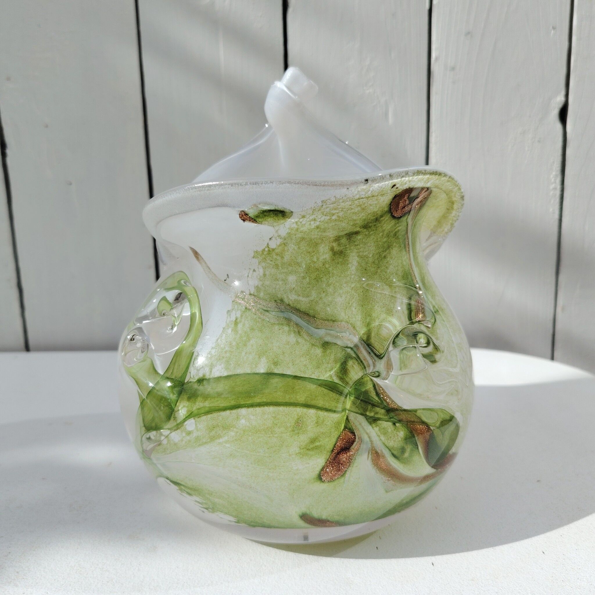 Vase en verre soufflé, Bob le Bleis, Maure-vieil