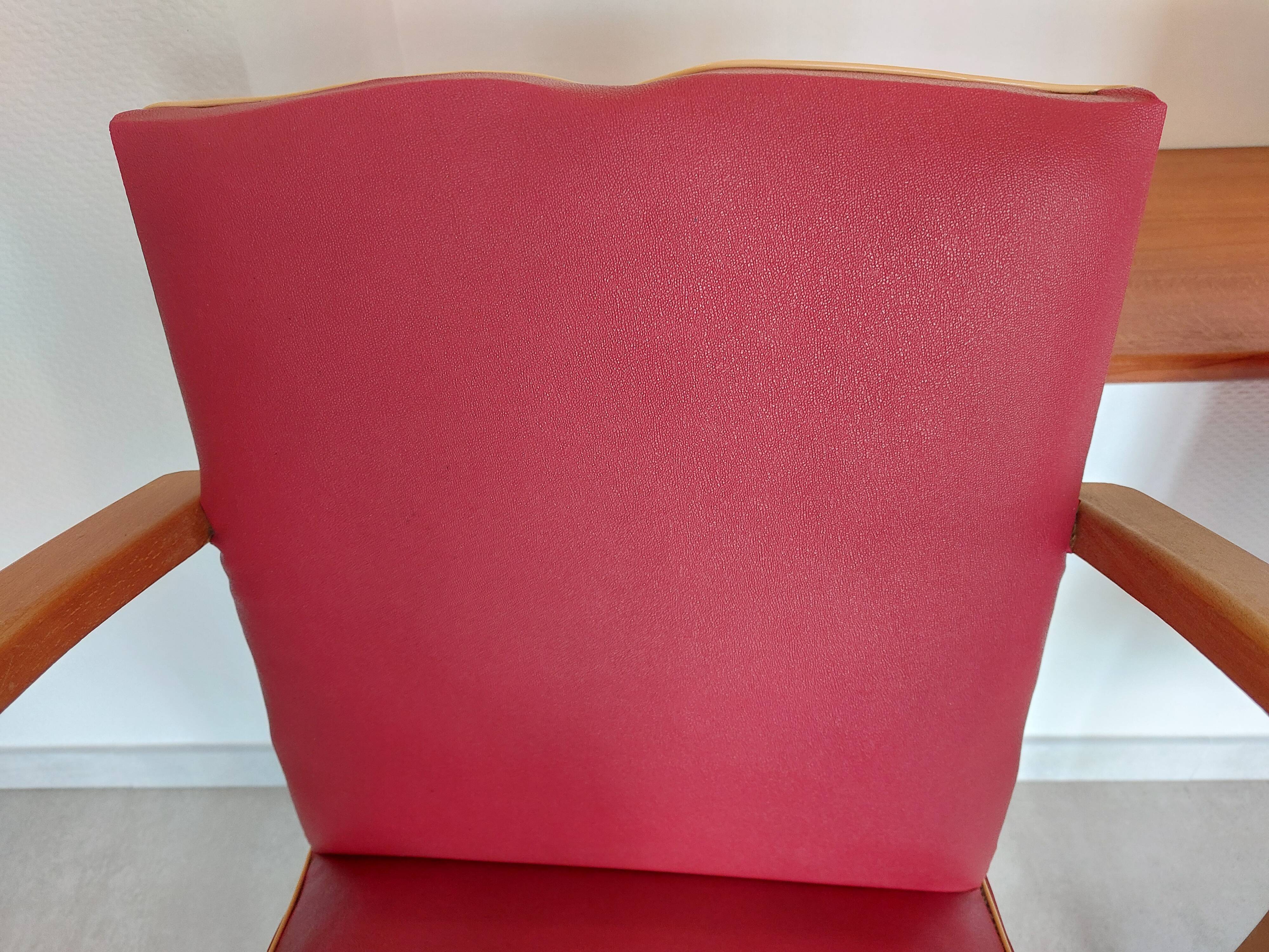 Pair of "moustache" bridge armchairs
