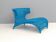 Chaise longue basse bleu ciel par Monika Mudler pour IKEA, 2001