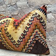 Housse de coussin Kilim berbère vintage : Coussin en laine marocaine