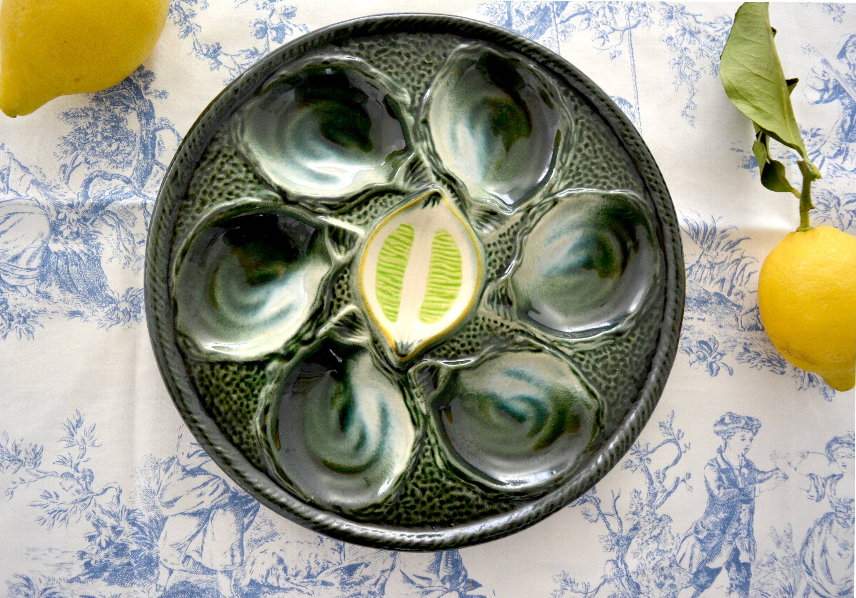 Saint Clément oyster plate, ceramic
