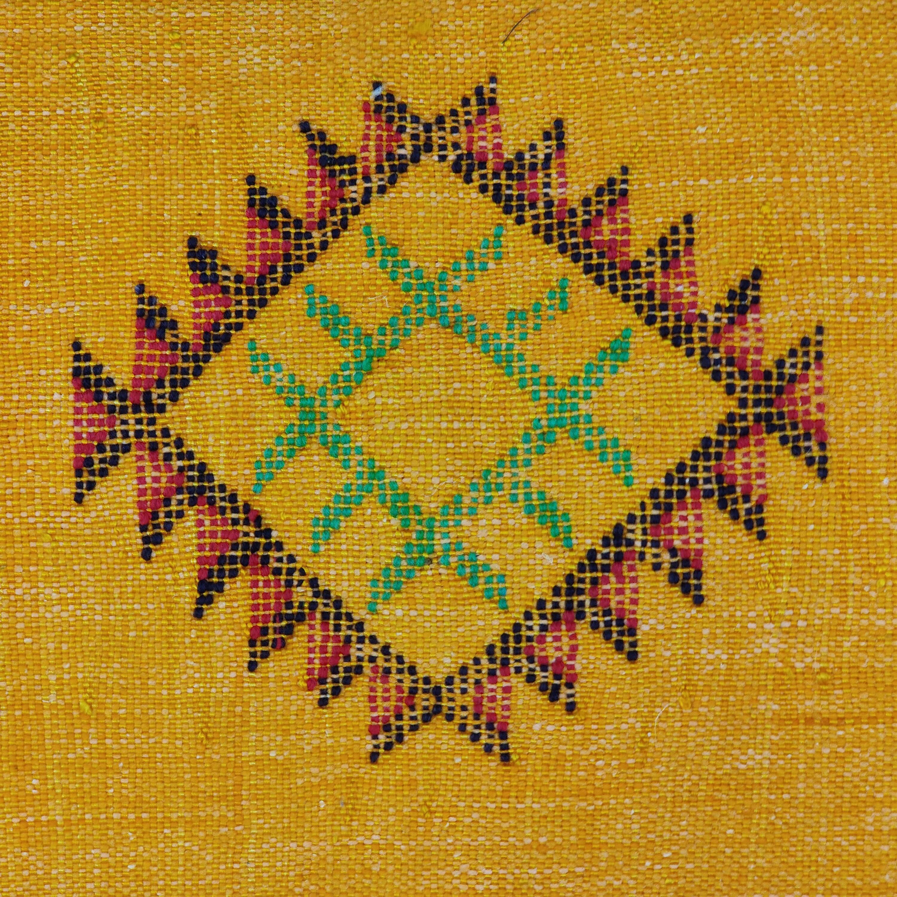 Berber cushion Yellow Sabra