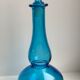 Turquoise blue carafe made in belgium 70s