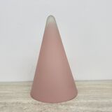 Matte Pink glass SCE Teepee table lamp , 1970’s , France