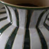 Vase old ceramic potiche 40 cm 50s signed "PH"