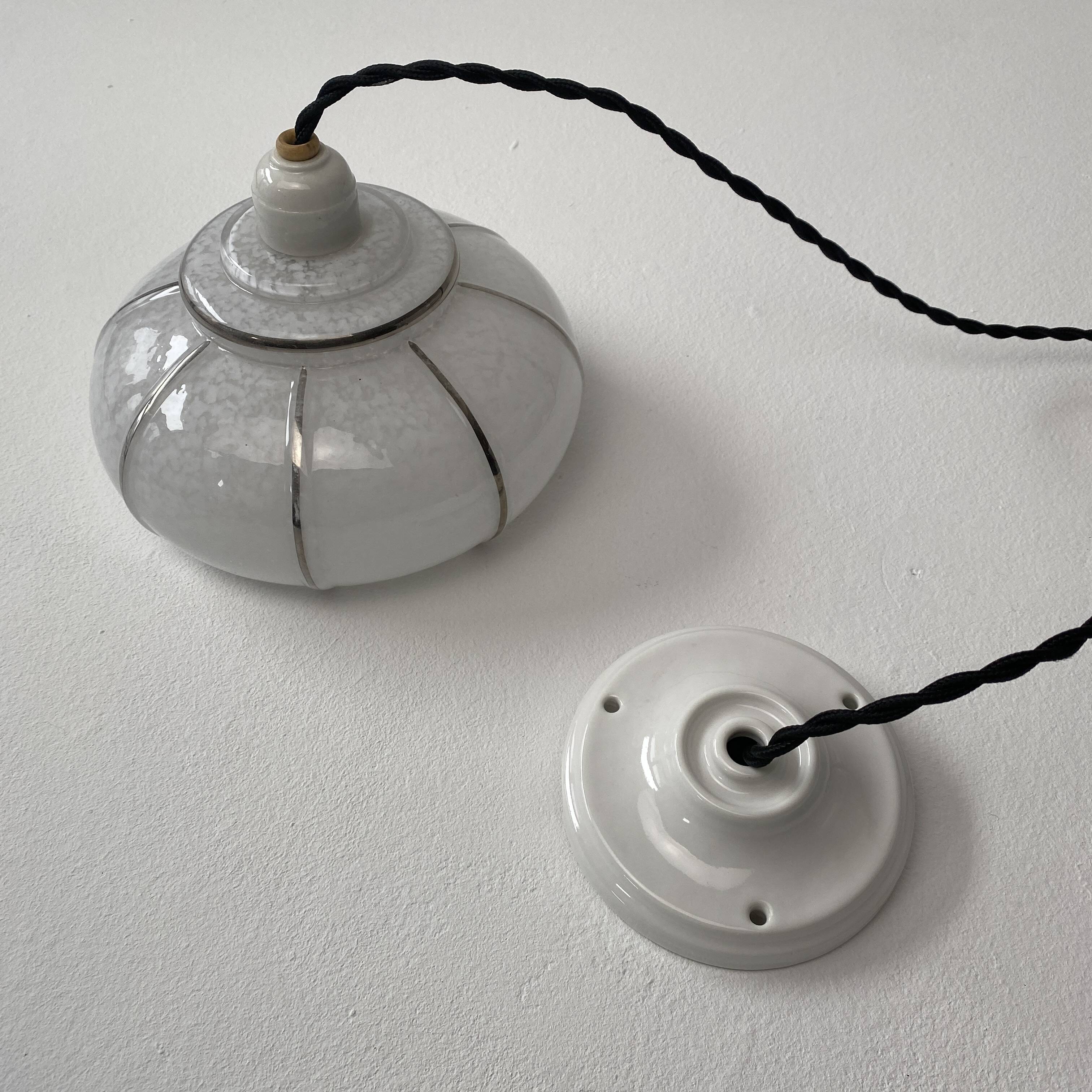 Pair of old art-deco pendants