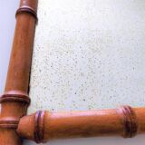 Former miroir says of barbier annee 30/50 bois style bambou true period 35x45cm
