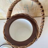 Wicker rattan ice bucket