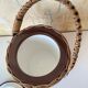 Wicker rattan ice bucket