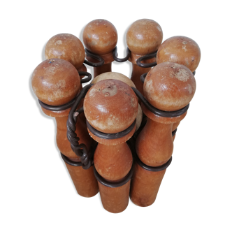 Vintage wooden bowling games