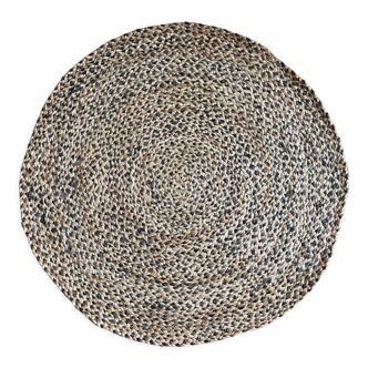 Jute hand-braided round mat carpet