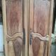 Double antique walnut closet doors