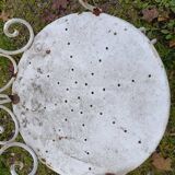 Paire de fauteuils de jardin anciens fer plein métal