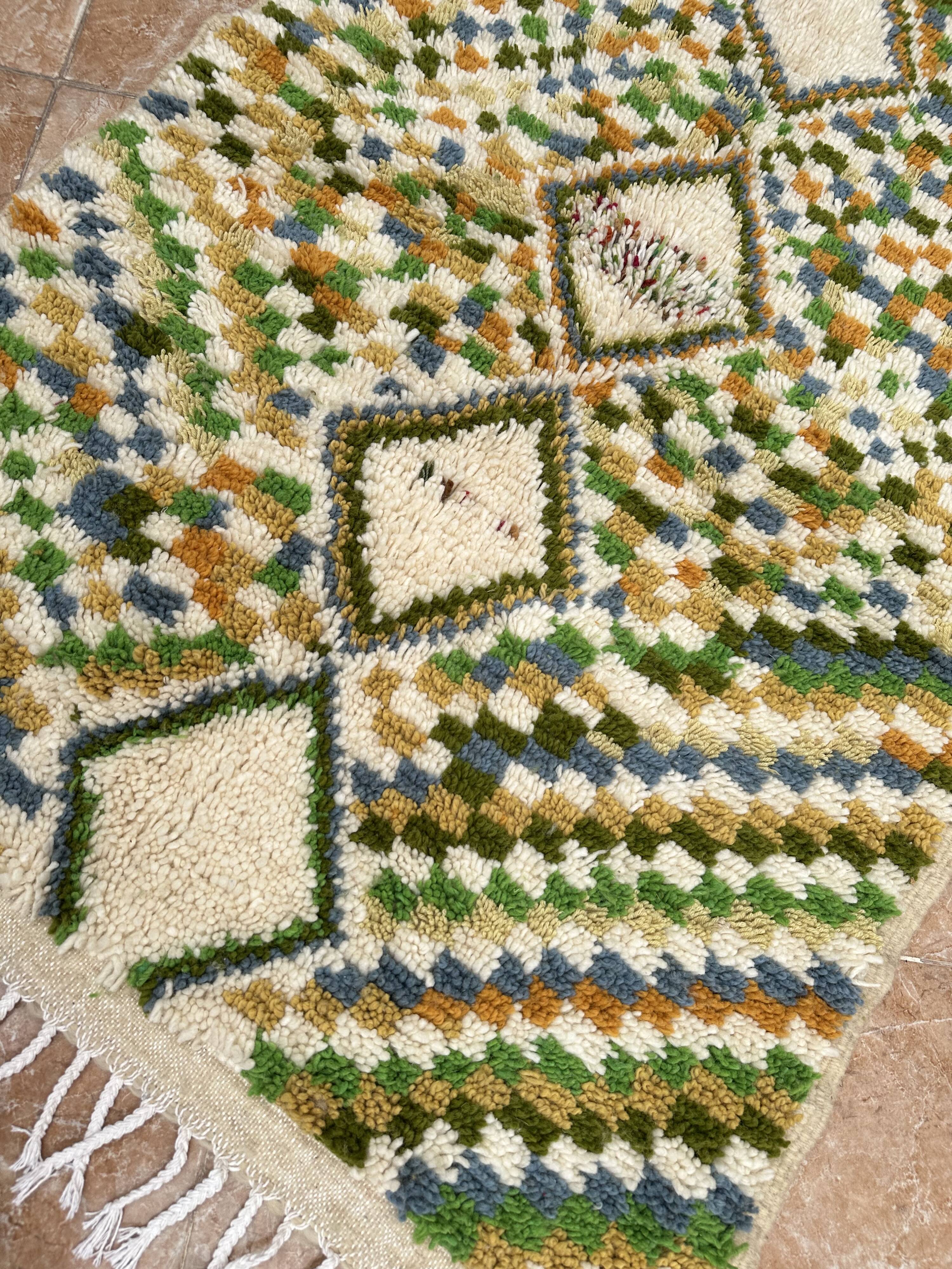 Small Moroccan Azilal rug, authentic vintage Moroccan Berber rug