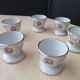 Set of 6 flowered shells in Limoges porcelain