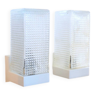 Pair of vintage white wall lights