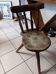 Wooden Tripod Accent Chair, 19th Century