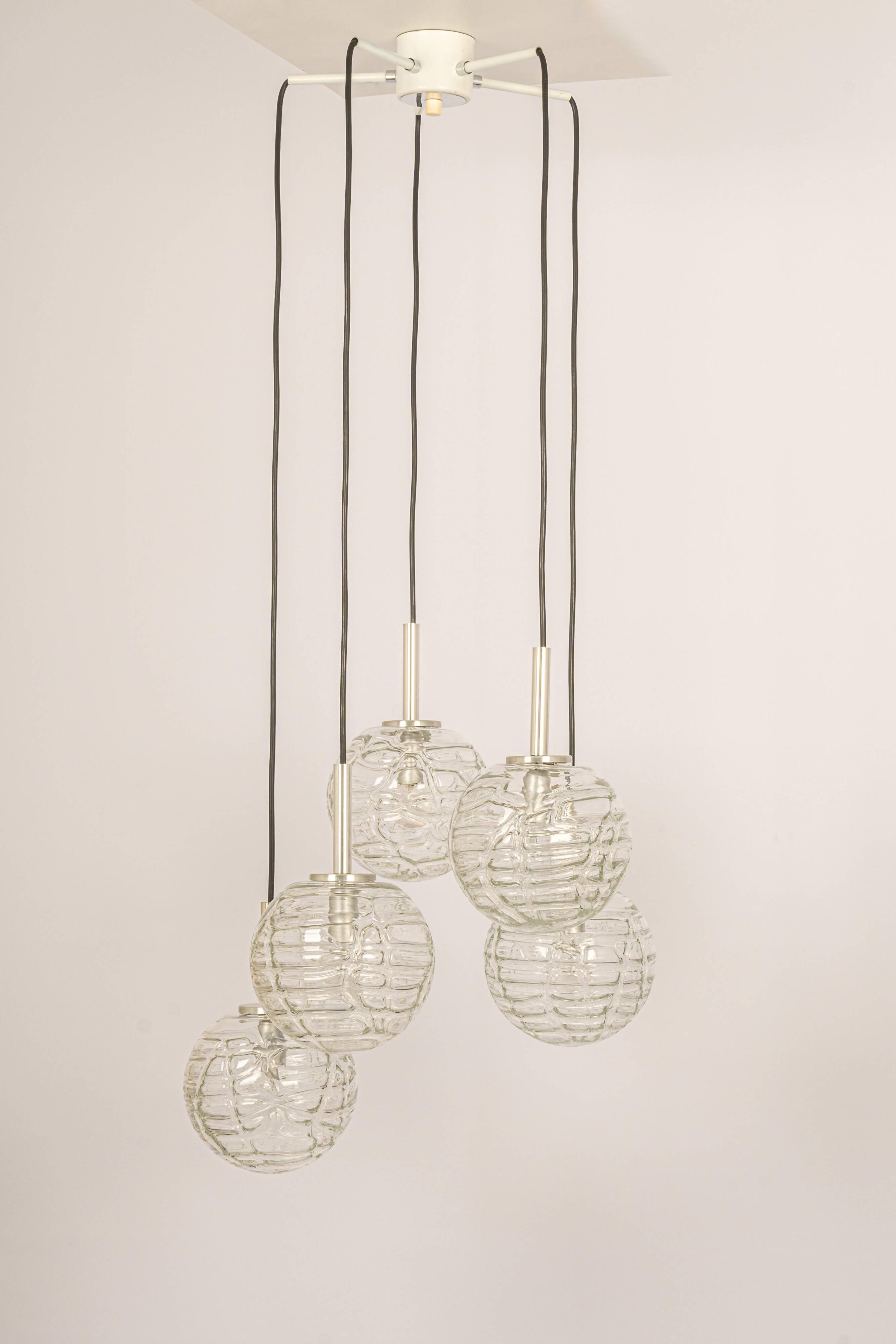 Cascading chandelier in Murano glass by Doria, Germany, 1970s.