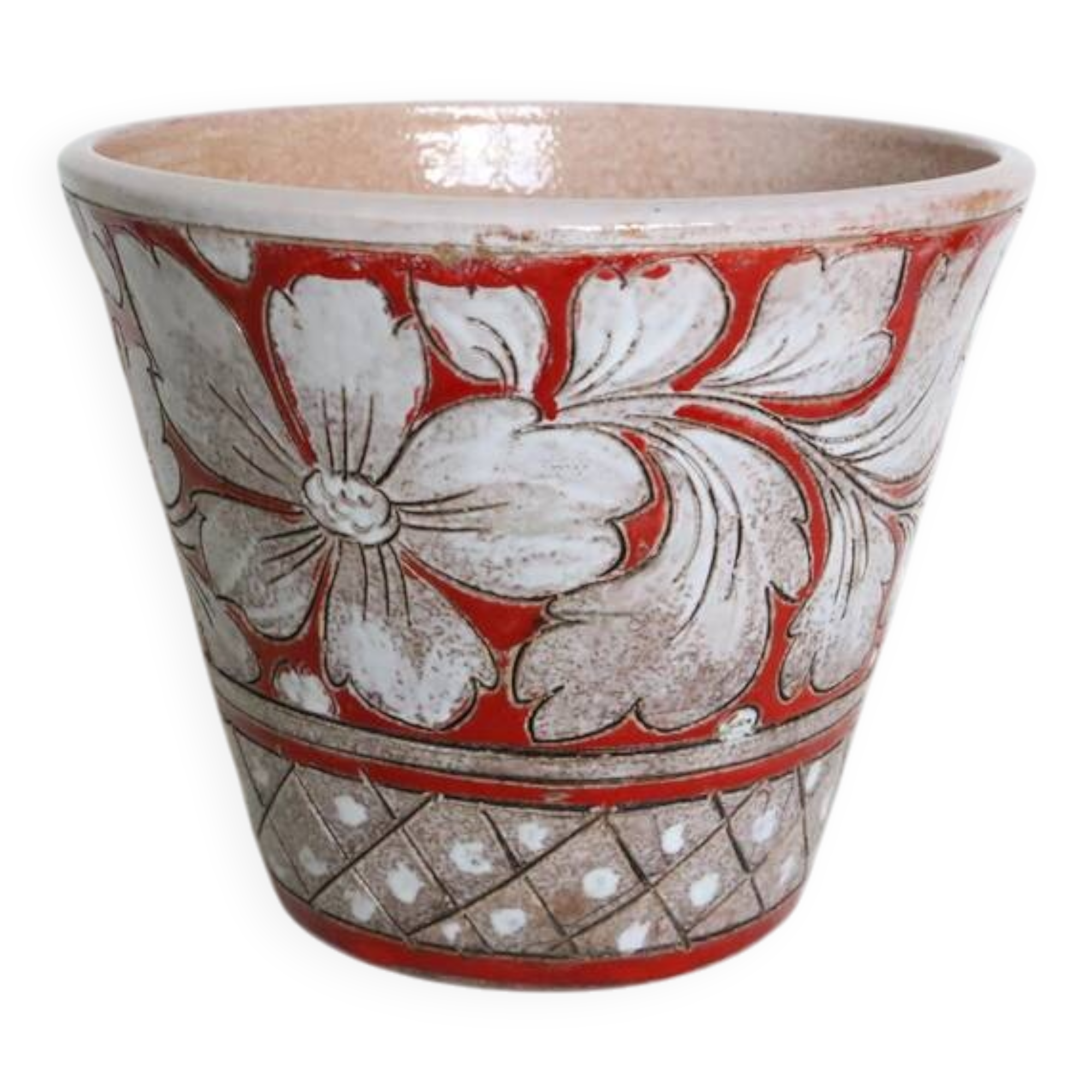 Italian ceramic flowerpot by Fratelli Fanciullacci, circa 1950/60 / size 3