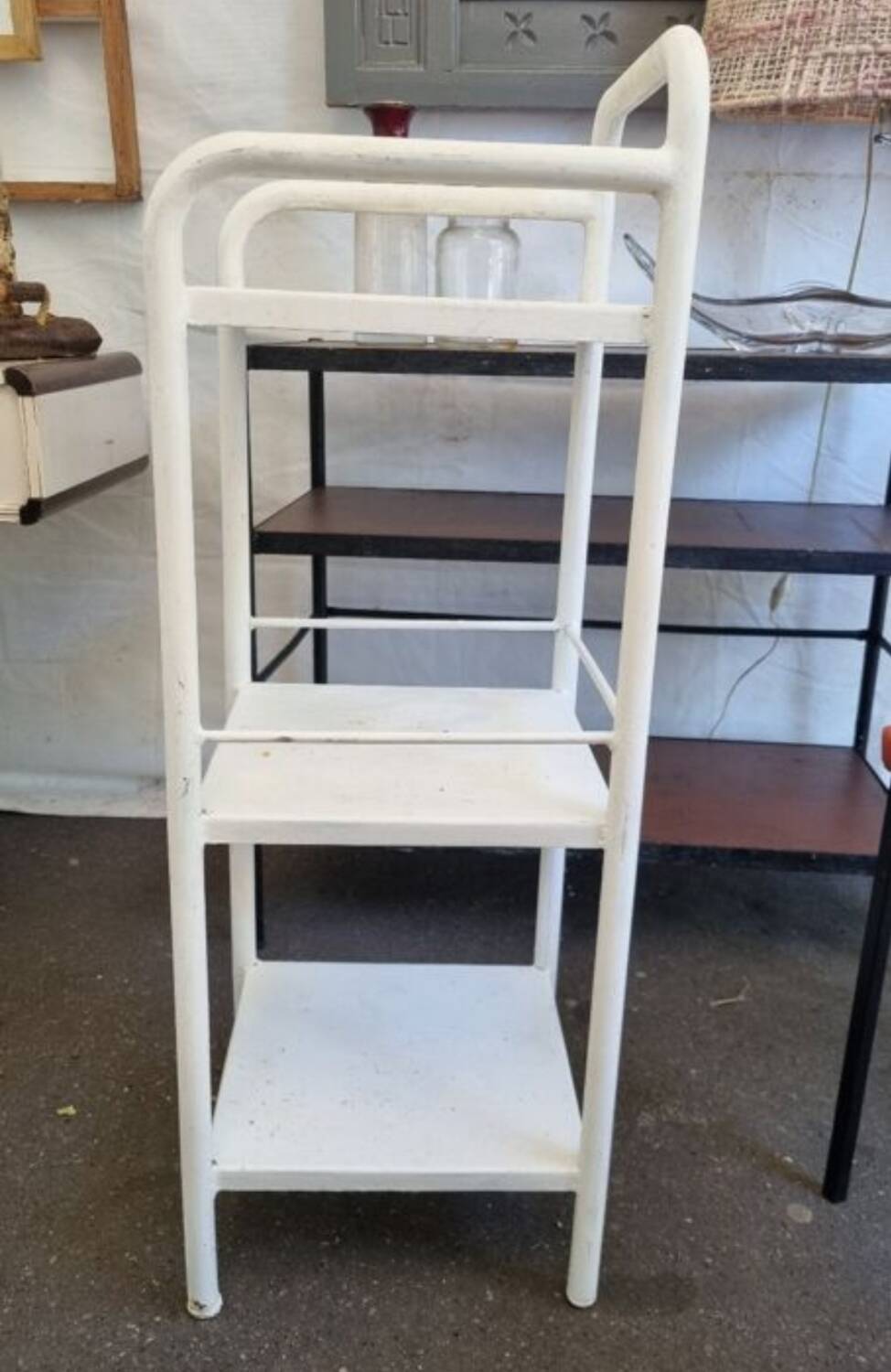 50s metal bedside table