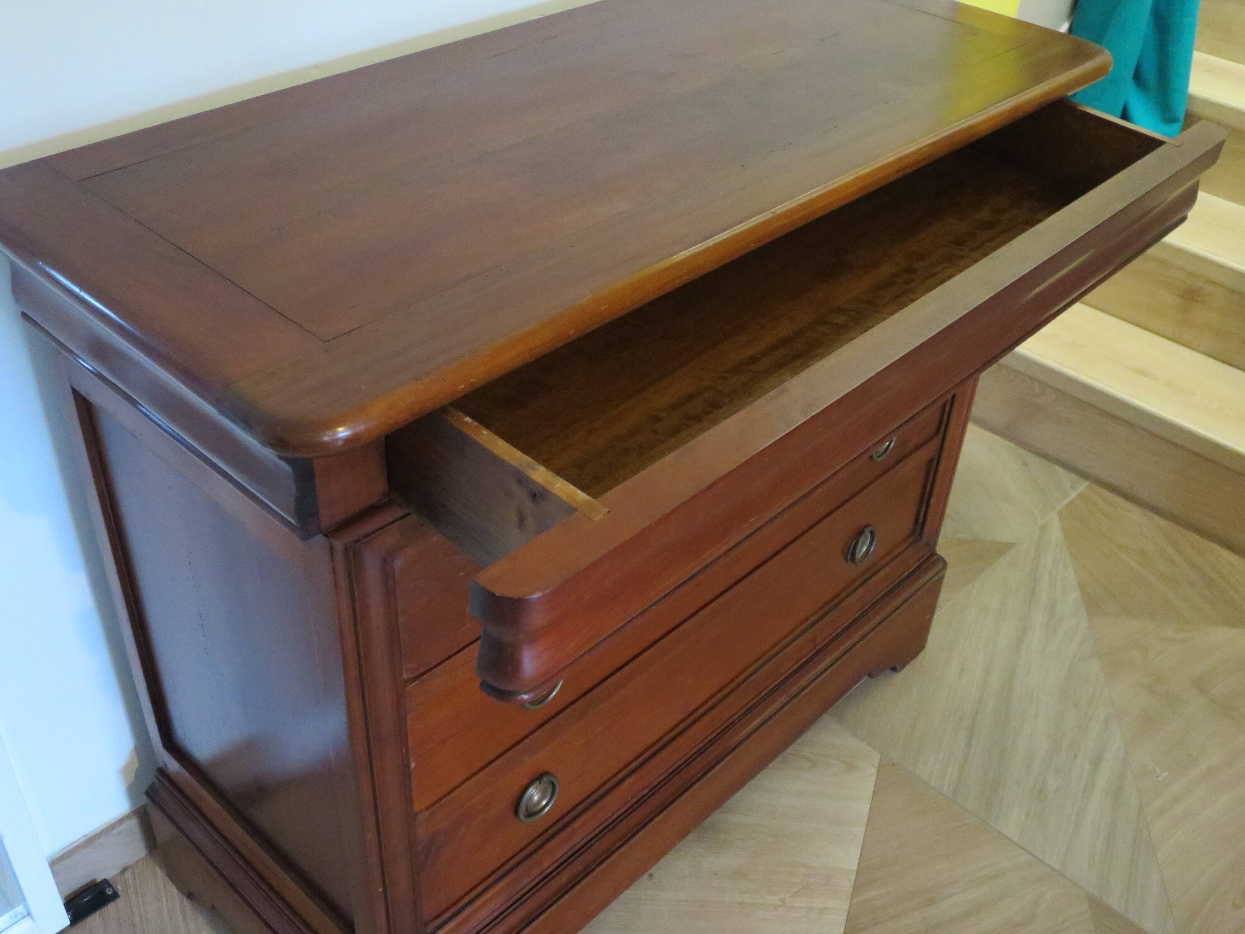 Fruit wood ogee chest of drawers - Louis Philippe style - 4 drawers - 1980s