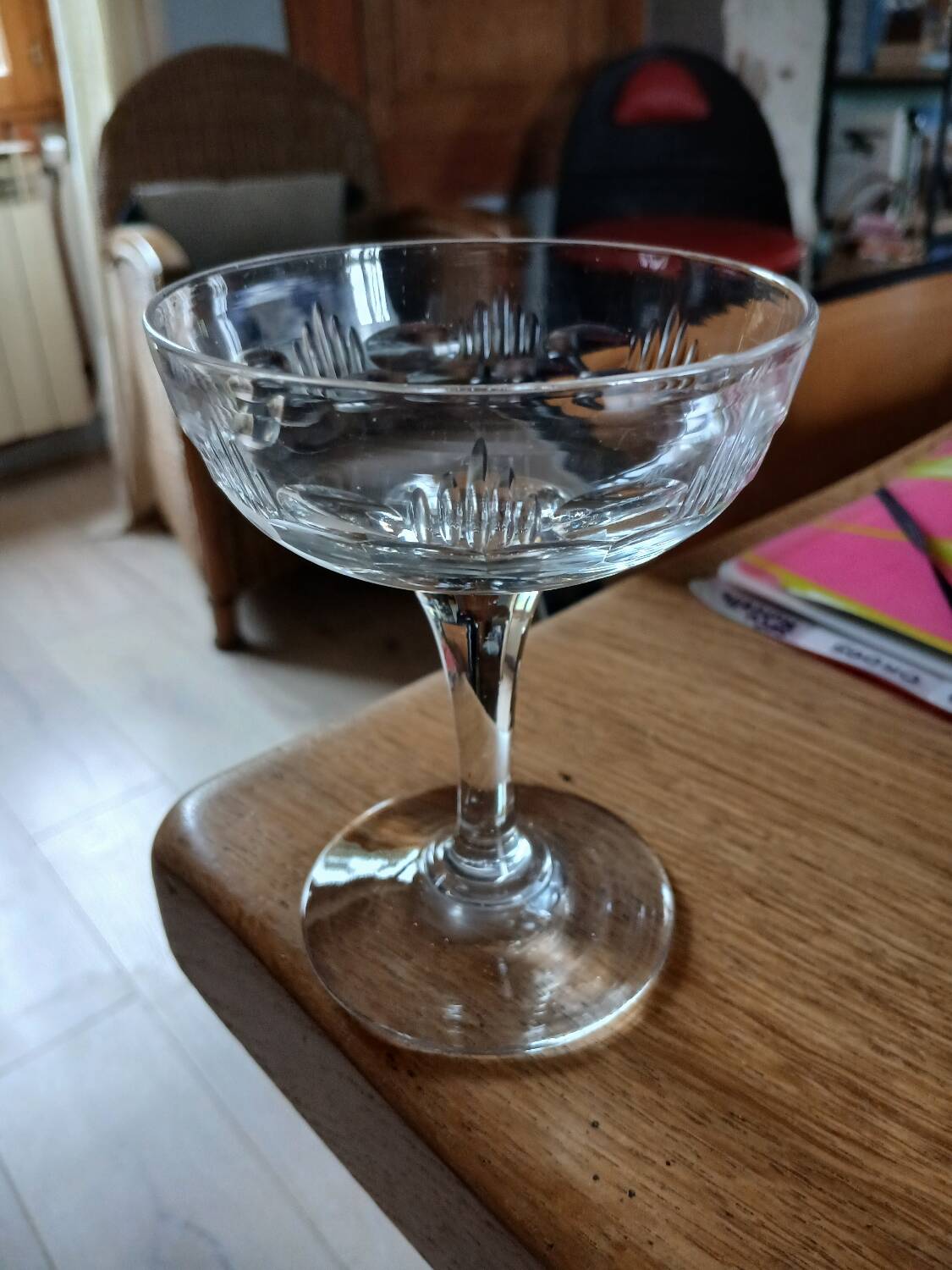 11 antique champagne glasses