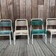 Set of 4 vintage 1960s Scoubidou children's chairs