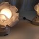 Art Deco style wall lights in porcelain and floral glass paste - 30s