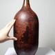 Large decorative metal vase/potiche in a minimalist vintage design