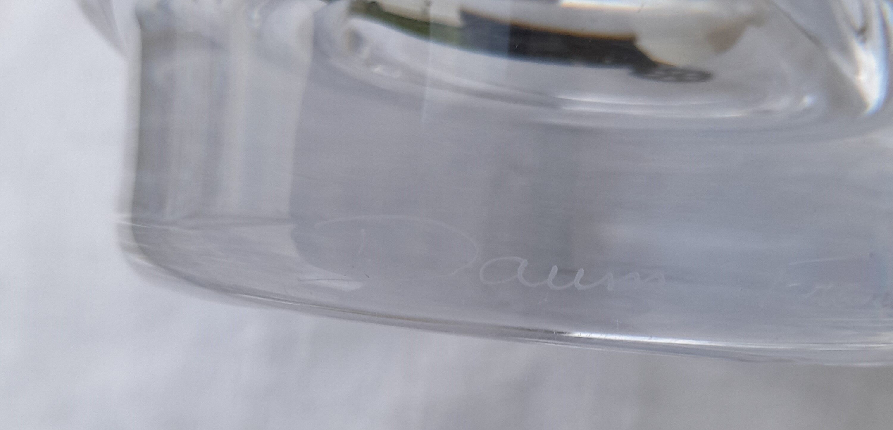 Crystal vase signed Daum France