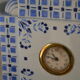 Blue ceramic table clock